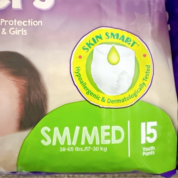 Cuties Sleep Overs Incontinence Pull Up Diapers SM/M 38-65 lbs 60 ct (4 pk) - Picture 3 of 5